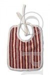Terry Baby's Bib Red Stripes