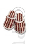 Terry Children's Slippers Red Stripes