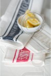 Pure Linen Glass Cloth Tea Towel White & Natural