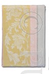 Tablecloth French Motif Peach/Lime by PURE LINEN
