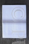 Pure Linen Glass Cloth Tablecloth White & Natural Border 
