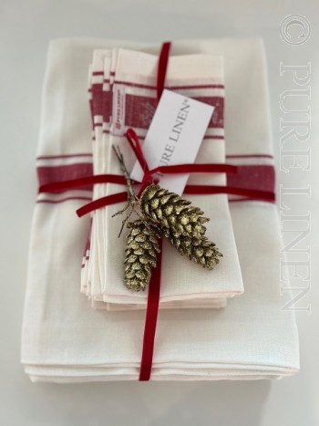 Set Glass Cloth Signature Tablecloth + x4 Napkins 