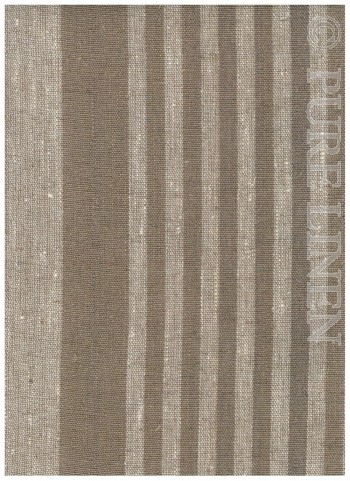 Fabric 492N Eco Natural Flax With Natural Stripes 320 gm
