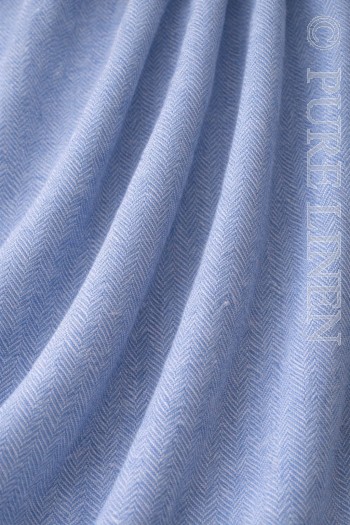 Fabric Article 106003B Herringbone Persian Blue  185 gsm