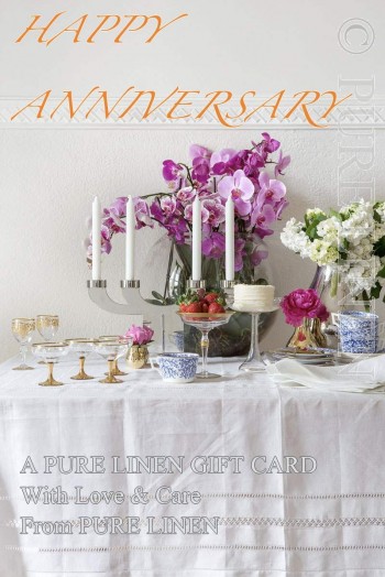 LINENTHINGS - PURE LINEN Anniversary Gift Card