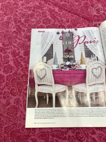 Morning Dreams Cranberry & Cranberry Tablecloth Size 178x178