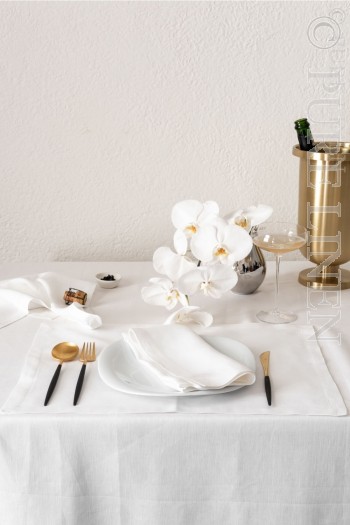 HERITAGE Cocktail Napkins Colour Optical White Size 12x12