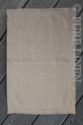 Modern Classic Placemats Double Hem Natural by PURE LINEN