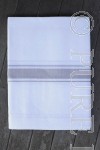 Pure Linen Glass Cloth Tablecloth White & Natural Border 